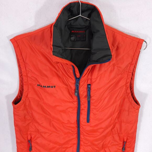Mammut Kinnerly Vest Mens S Spicy Red Pertex Quantum Quilted Puffer Lined Filled - Picture 2 of 14